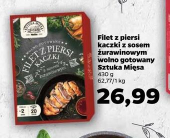 Netto Filet z piersi kaczki z sosem żurawinowym wolno gotowany sztuka mięsa oferta