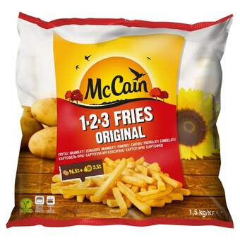 Kaufland Mccain 1.2.3 fries original frytki 1,5 kg oferta