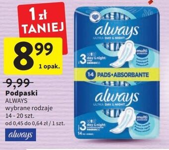 Intermarche Podpaski day & night always ultra oferta