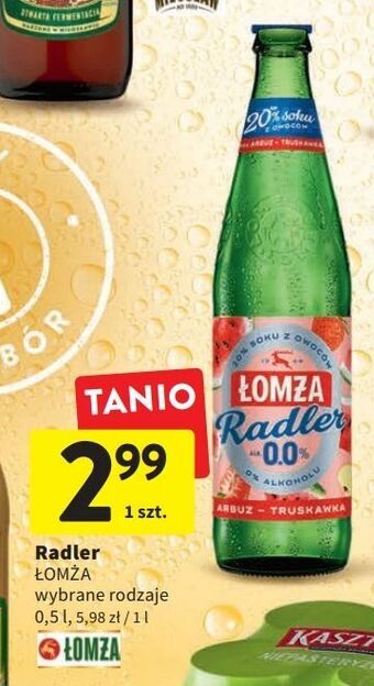 Intermarche Piwo łomża radler 0.0% arbuz i truskawka oferta