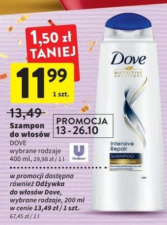 Intermarche Szampon do włosów intensive repair dove nutritive solutions oferta