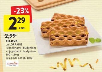 Intermarche Ciastko z jagodami i budyniem la lorraine oferta