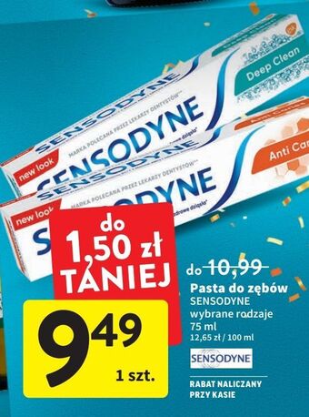 Intermarche Pasta do zębów sensodyne deep clean oferta