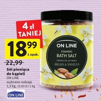 Intermarche Sól pieniąca do kąpieli argan & vanilla on line oferta
