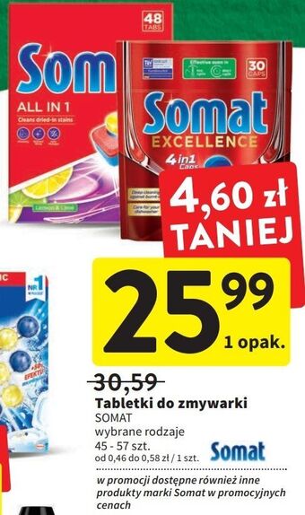 Intermarche Tabletki do zmywarek extra somat all in 1 oferta