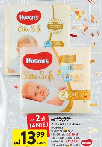 Intermarche Pieluchy 2 huggies elite soft oferta