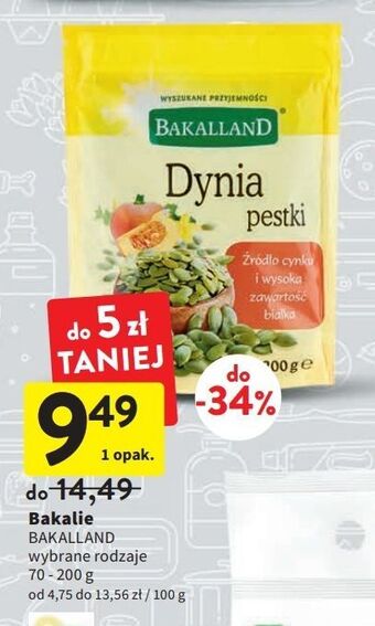 Intermarche Pestki dyni łuskane bakalland oferta