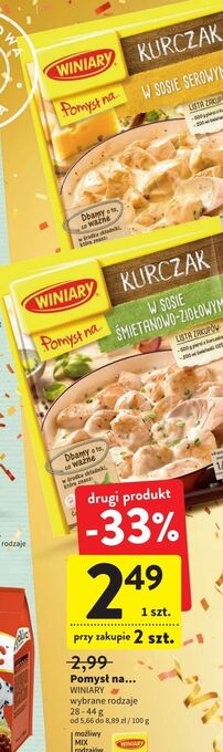 Intermarche Kurczak w sosie śmietanowo-ziołowym winiary pomysł na ... oferta