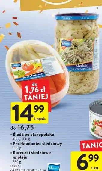 Intermarche Koreczki śledziowe w oleju doral oferta