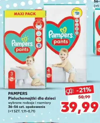 Kaufland Pampers Pieluchomajtki dla dzieci 36-56 sztuk oferta