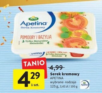 Intermarche Serek kremowy pomidory i bazylia arla apetina oferta