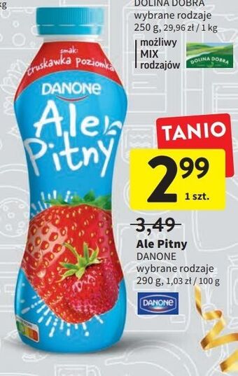 Intermarche Jogurt truskawka-poziomka danone ale pitny oferta