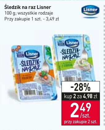 Stokrotka lisner śledzik na raz 100g oferta
