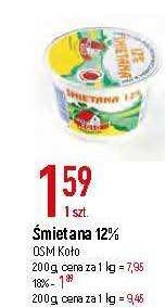 E.Leclerc Śmietana 18% osm koło oferta