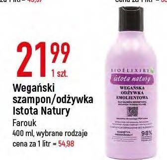 E.Leclerc Wegański szampon nawilżający bioelixire istota natury oferta