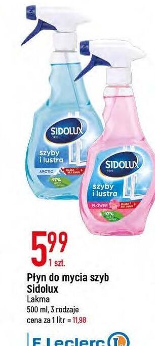 E.Leclerc Płyn do szyb flower sidolux crystal oferta