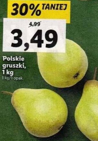 Lidl polskie gruszki 1kg oferta