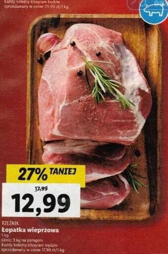 Lidl łopatka wieprzowa oferta