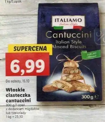 Lidl Italiamo włoskie ciasteczka cantuccini oferta