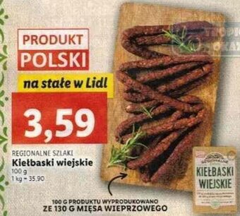 Lidl Kiełbaski wiejskie oferta