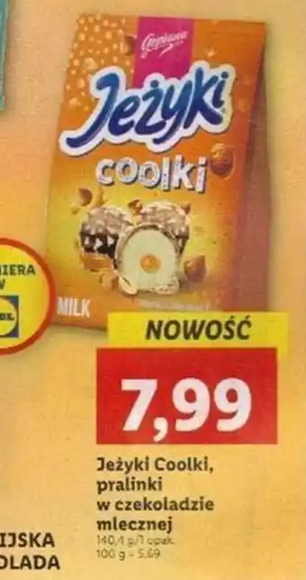 Lidl Jeżyki coolki pralinki w czekoladzie mlecznej oferta