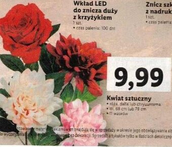Lidl Kwiat sztuczny oferta
