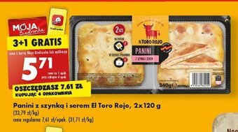 Biedronka El Toro Rojo Panini z szynką i serem 2 x 120 g oferta
