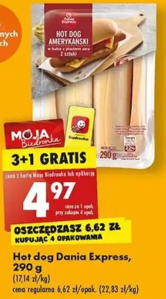 Biedronka Dania Express Hot dog 290 g oferta