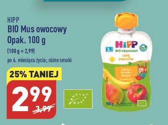 ALDI Mus owocowy jabłko-gruszki-banan hipp bio oferta