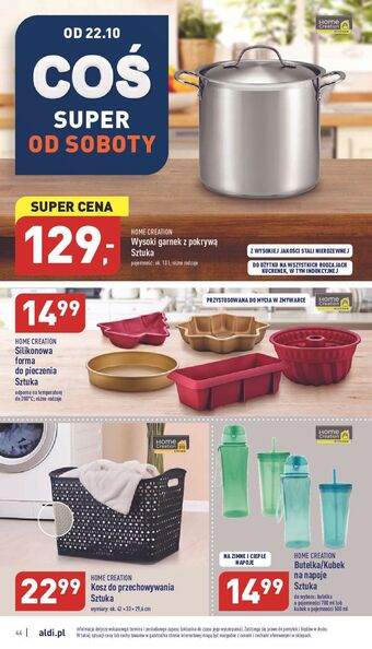 ALDI Garnek wysoki z pokrywą 10 l home creation oferta