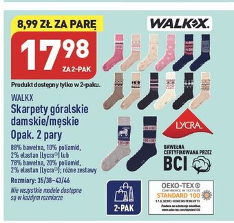 ALDI Skarpety damskie góralskie 35-38 walkx oferta