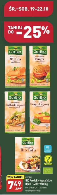 ALDI Wędlina z tofu i białkiem pszennym gut bio oferta