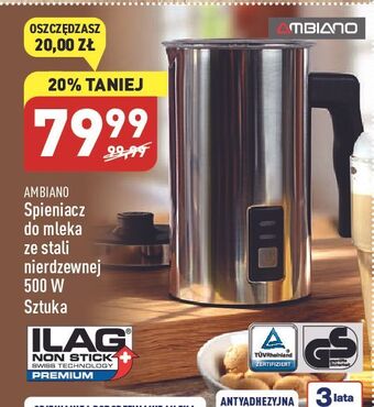 ALDI Spieniacz do mleka ambiano oferta