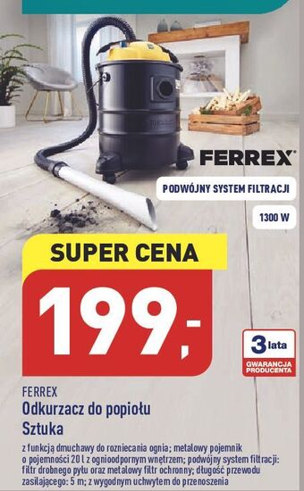 ALDI Odkurzacz do popiołu ferrex oferta