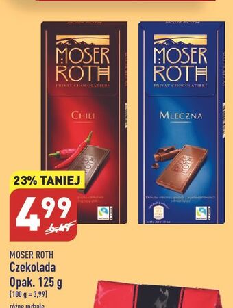ALDI Czekolada gorzka chili moser roth oferta