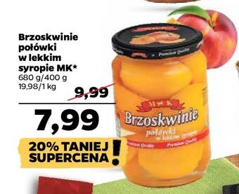 Netto Brzoskwinie połówki w lekkim syropie m&k oferta