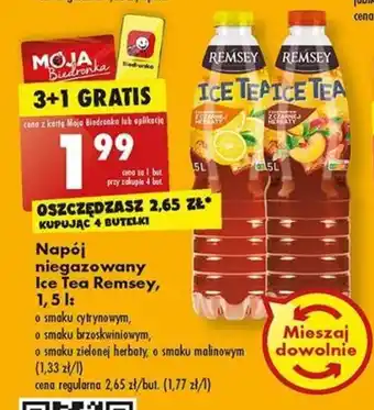 Biedronka Remsey Ice Tea napój niegazowany 1,5 l oferta