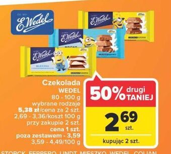 Carrefour Czekolada mleczna z nadzieniem mlecznym e. wedel oferta