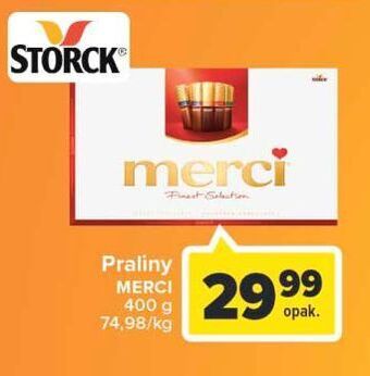 Carrefour Bombonierka czerwona storck merci oferta