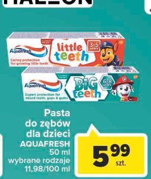 Carrefour Pasta do zębów 3-5 aquafresh little teeth oferta