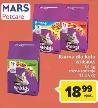 Carrefour Karma dla kota z kurczakiem whiskas oferta