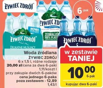 Carrefour Woda niegazowana żywiec zdrój oferta