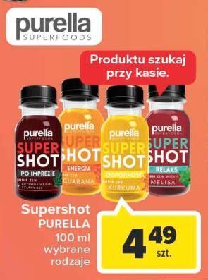 Carrefour Napój super shot po imprezie purella superfoods oferta
