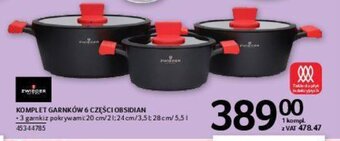 Selgros Zwieger komplet garnków 6 części obsidian oferta