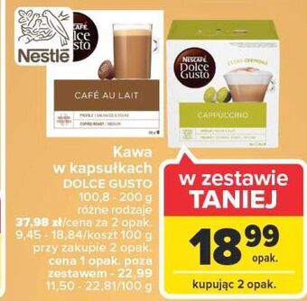 Carrefour Kawa cafe au lait nescafe dolce gusto oferta
