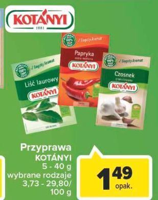 Carrefour Czosnek granulowany kotanyi oferta