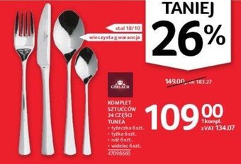 Selgros Gerlach komplet sztućców 24 części tunea oferta