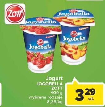 Carrefour Jogurt brzoskwinia zott jogobella oferta