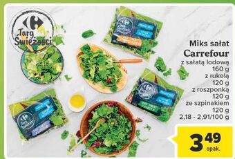 Carrefour Mix sałat z rukolą carrefour targ świeżości oferta