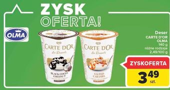 Carrefour Deser śmietankowy black cocoa coconut algida carte d'or les desserts oferta